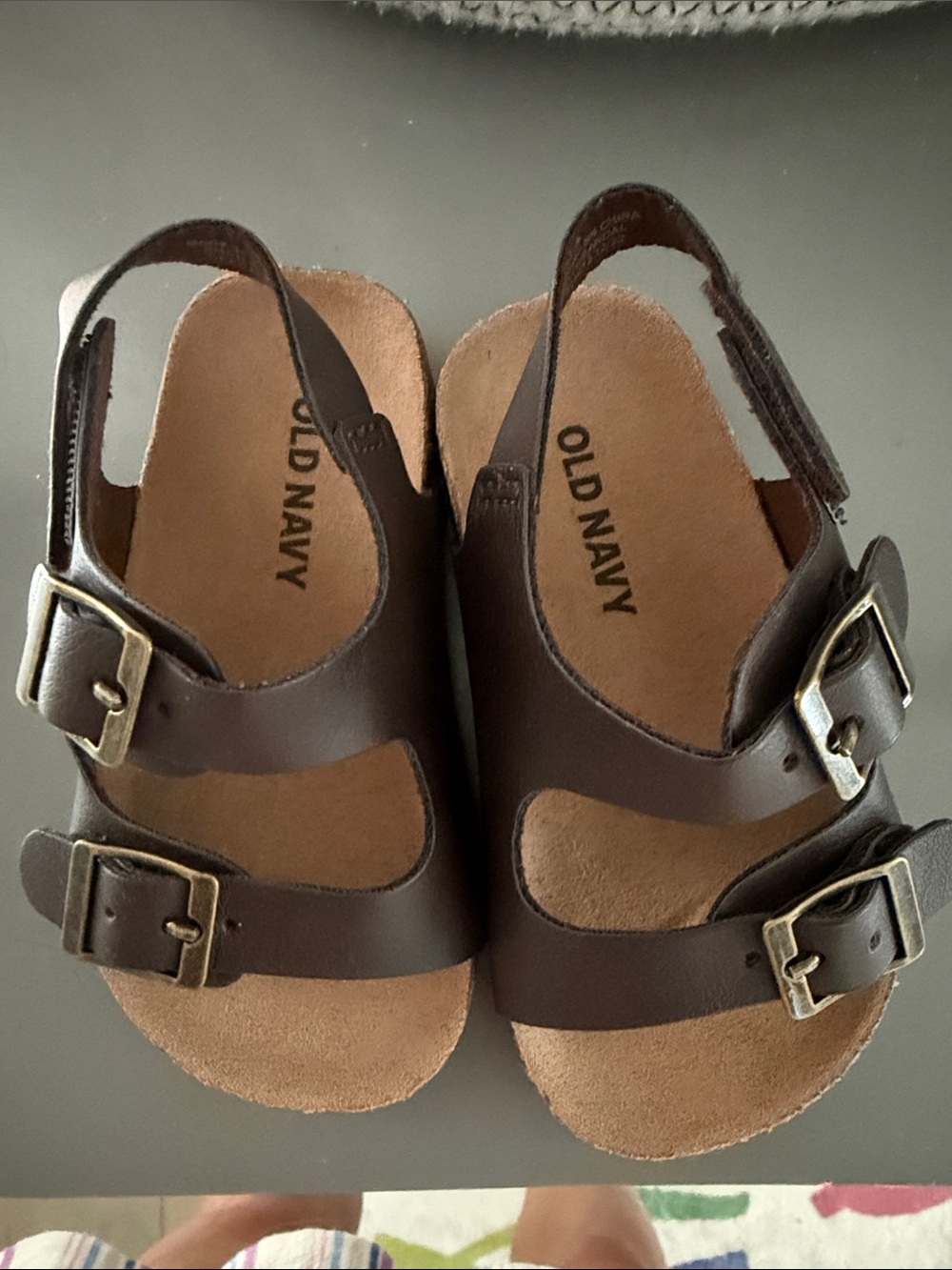Old Navy Brown Double-Buckle Kids Sandals